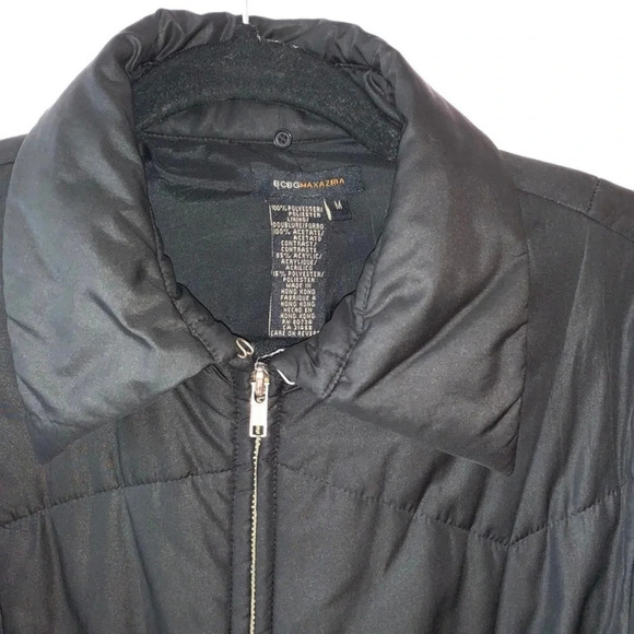 BCBGMaxAzria Black Down Full Zip Puffer Winter Coat Medium Women’s - Picture 2 of 10